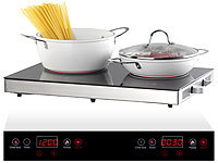 Double plaque de cuisson vitrocéramique Ø 17 cm et Ø 20 cm