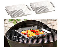 Rosenstein & Söhne Edelstahlgrillschalen, Grillschale Gemüse