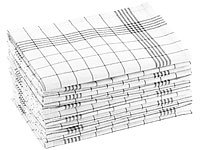 Rosenstein & Söhne Baumwoll-Geschirrtücher, 12er-Set, je 50 x 70 cm, grau-kariert