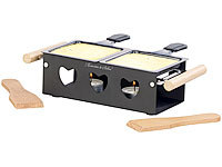 Rosenstein & Söhne Teelicht-Raclette für 2 Personen, mit Schabern und Teelichtern; Popcornmaschinen Popcornmaschinen Popcornmaschinen 