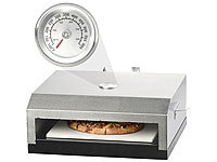 Four à pizza pour barbecue avec pierre de cuisson et thermomètre in...
