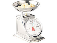 Balance de cuisine rétro analogique en acier inoxydable