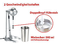 Rosenstein & Söhne Elektrischer Drink-Mixer mit Edelstahl-Becher, 65 Watt; Smoothie-Maker Smoothie-Maker Smoothie-Maker Smoothie-Maker Smoothie-Maker 