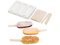 Moule en silicone 80 ml et 24 bâtonnets  Pour 3 glaces