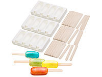 3 moules en silicone 70 ml et 72 bâtonnets  Pour 4 glaces