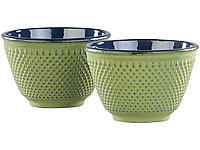 2 tasses à thé style Arare  Vert cuivre