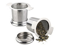 2 passe-thé en acier inoxydable avec couvercle pour tasse Ø 65 – 90 mm