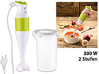 Rosenstein & Söhne Stabmixer mit Becher, 2 Stufen, mit Mixbecher,  300 Watt; Smoothie-Maker 