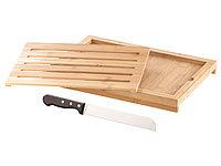 Rosenstein & Söhne Couteau à pain lame 20 cm et planche à découper en bambou