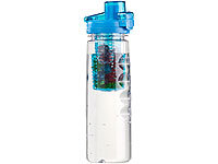Gourde 800 ml avec conteneur pour herbes et fruits  coloris bleu