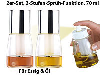 Rosenstein & Söhne 2 vaporisateurs manuels huile et vinaigre 70 ml