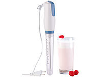 Rosenstein & Söhne Elektrischer Mini-Handmixer mit Mixbecher-Aufsatz, leiser Motor, 30 W; Smoothie-Maker Smoothie-Maker 