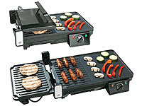 Grille-viande & plancha électrique de table 2 en 1, 2000 W