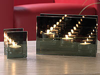 ; Teelicht-Gläser, Teelicht-HalterDeko-Teelicht-KerzenhalterTeelichtgläserTeelichtschalenSpiegelglas Windlichter Geschenke Effekte Spiegeleffekte Kerzenständer Hochzeits TischdekorationsLeuchten verspiegelt werspiegeltes verspiegelte LichtermeereTisch-Dekoration 