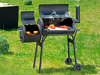 Rosenstein & Söhne Holzkohle BBQ Smoker Grill-Wagen Classic mit 2 Brennkammern