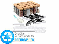 Rosenstein & Söhne Gewürzglas für Küche, Gewürzgläser mit Etiketten