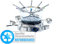 Rosenstein & Söhne Elektrisches Fondue-Set mit Glasschale, 1.300 Watt (Versandrückläufer)