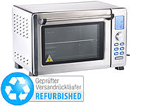 Rosenstein & Söhne Digitaler Edelstahl-Kompakt-Backofen, Auto-Menüs & Grill (refurbished)