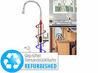 Rosenstein & Söhne 2in1-Edelstahl-Armatur & Durchlauferhitzer, Versandrückläufer; Heißwasserspender 