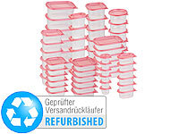 Rosenstein & Söhne 120-teiliges XXL-Frischhaltedosen-Set BASIC, Versandrückläufer; Frischhaltedosen aus Glas mit Trennwänden 