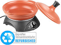 Rosenstein & Söhne Elektrischer Tajine-Tontopf mit Deckel, 2 Liter (Versandrückläufer)