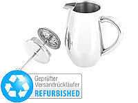 Rosenstein & Söhne Thermo-Kaffeebereiter, French-Press, Edelstahl, Versandrückläufer