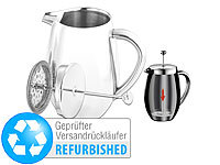 Rosenstein & Söhne Thermo-Kaffeebereiter, French-Press, Edelstahl, Versandrückläufer