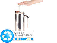 Rosenstein & Söhne Thermo-Kaffeebereiter, French-Press, Edelstahl, Versandrückläufer