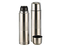2 bouteilles isothermes en inox + gobelet  Grandes 1 L 