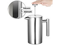 Rosenstein & Söhne Cafetière à piston 1 L avec pichet isotherme à double paroi