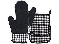 Rosenstein & Söhne 2 gants en silicone et 2 maniques pour sortir les plats chaud du four