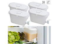 4 distributeurs de boisson 3 L avec robinet