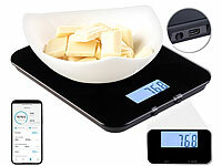 Balance de cuisine connectée avec mesure des calories et valeurs nu...