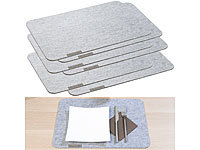 Rosenstein & Söhne 6 sets de table en feutre  45 x 30 cm  Gris clair